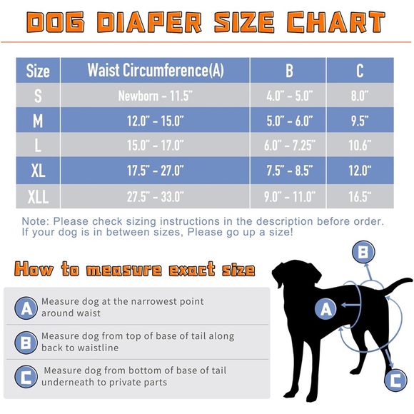 Leekalos Reusable Washable Dog Diapers Female (3 Pack..(NWT)adjustable..large - Picture 2 of 6